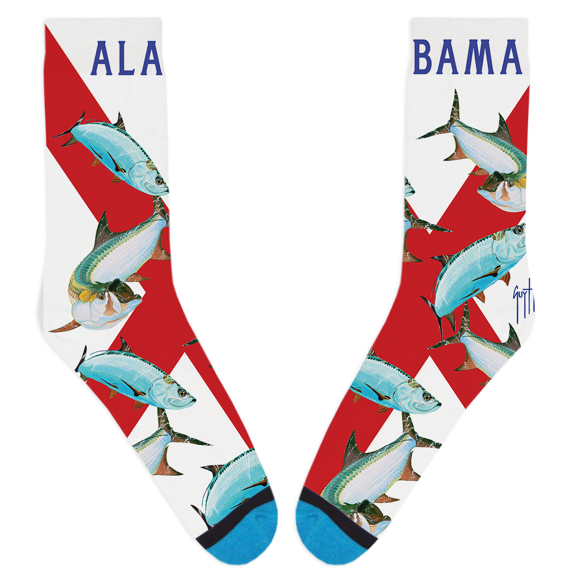 Guy Harvey Alabama Tarpon Socks View 1