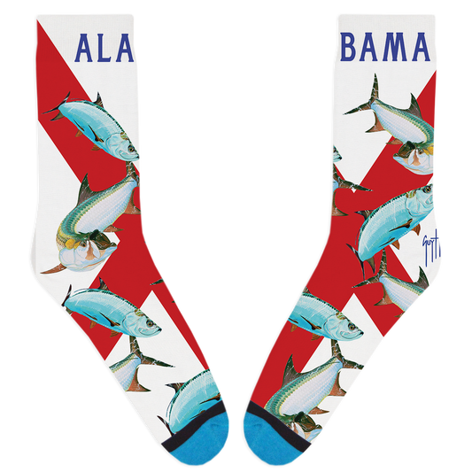 Guy Harvey Alabama Tarpon Socks View 1