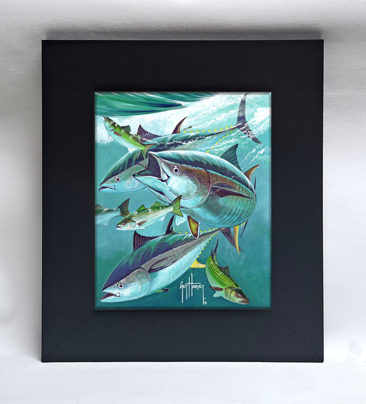 "Bluefin Tuna on Striped Bass" Tile Art