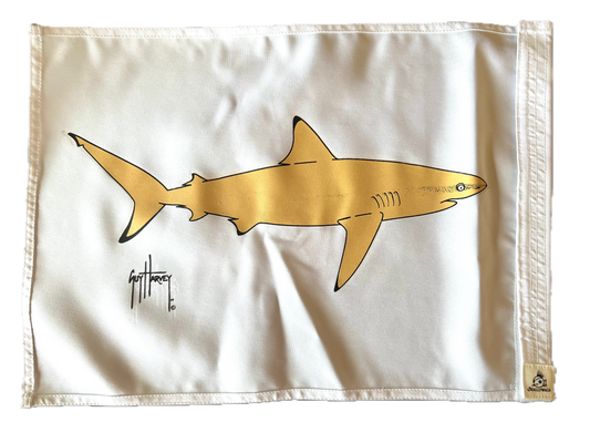 Blacktip Shark Release Flag with Guy Harvey art.