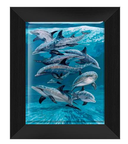 "Bottlenose Dolphins" Tile Art