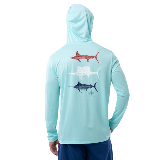 Men's RWB Scribble Long Sleeve Performance Hoodie