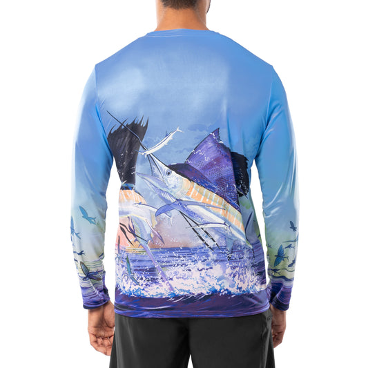 Men's Dueling Sailfish Long Sleeve Performance Shirt