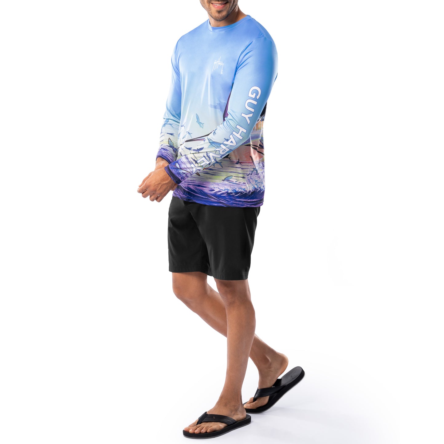 Men's Dueling Sailfish Long Sleeve Performance Shirt