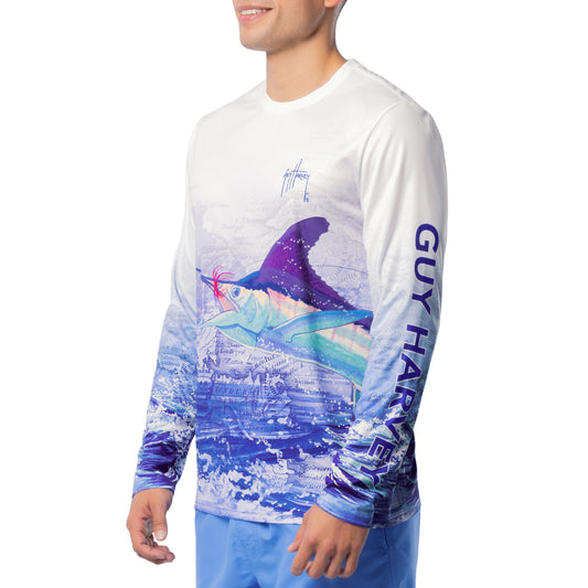 Men's Atlantic White Performance Sun Protection Top