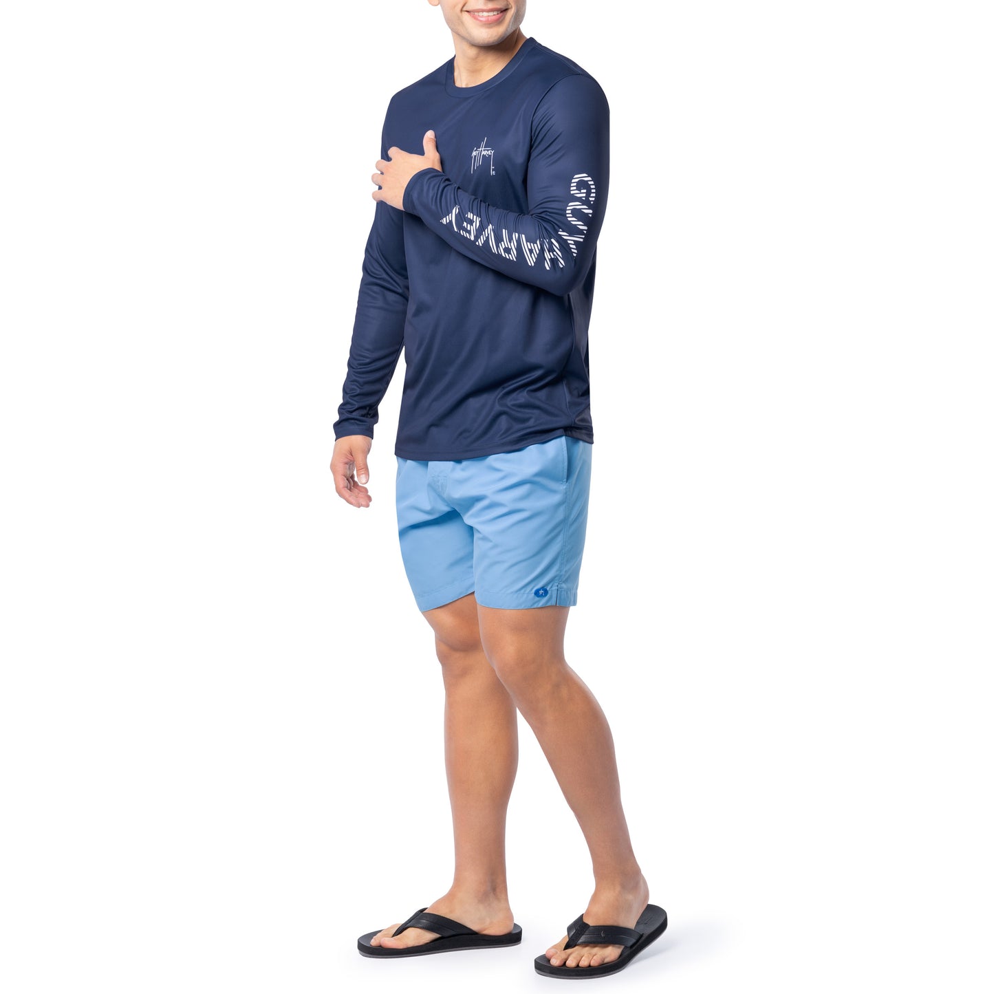 Men's Ocean Blue Performance Sun Protection Top