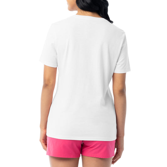 Women's Flower Floral Short Sleeve Crew Neck T-Shirt