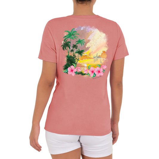 Women's Paradise Short Sleeve V-Neck T-Shirt