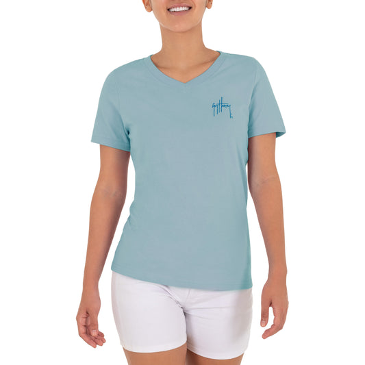 Women's LTB Dolphin Short Sleeve V-Neck T-Shirt