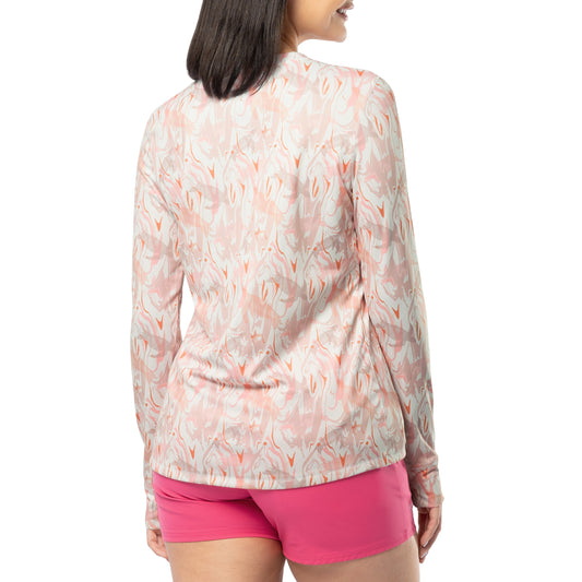 Women's Marble Turtles Long Sleeve Sun Protection Top