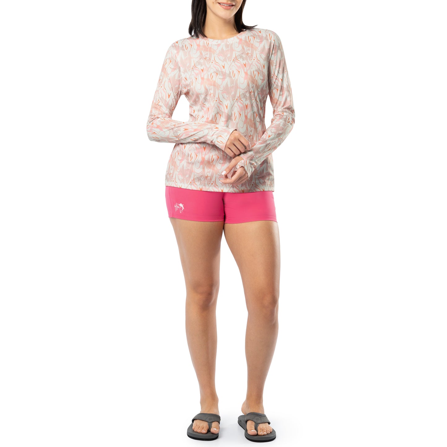 Women's Marble Turtles Long Sleeve Sun Protection Top