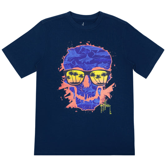 Kids Beach Skull Short Sleeve T-Shirt