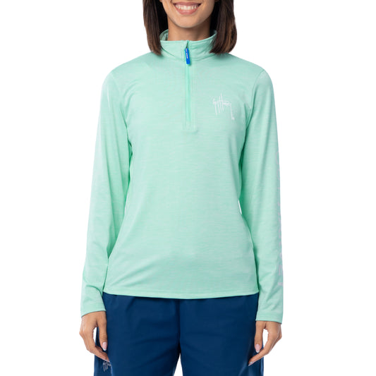Women's Green Performance Quarter Zip