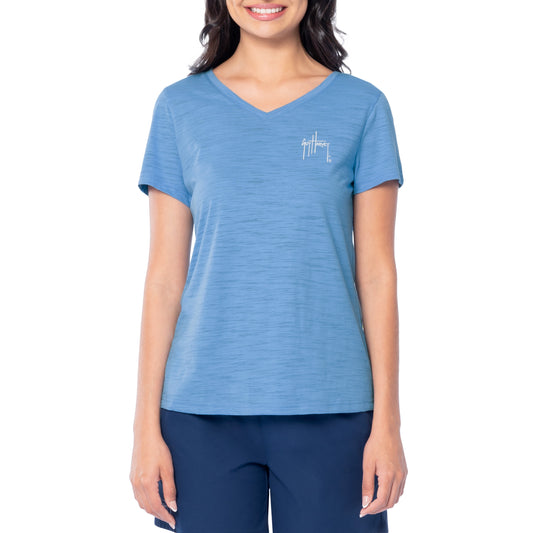Ladies Anchored Relaxed V-Neck Top