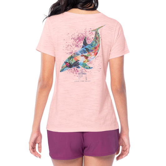 Ladies LTB Dolphin Relaxed V-Neck Top