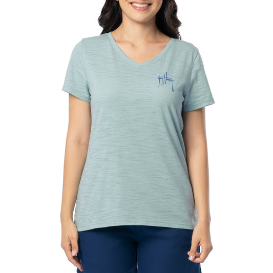 Women's Floral Bill Relaxed V-Neck Top