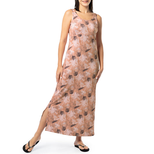 Women's Tonal Palm Maxi Dress
