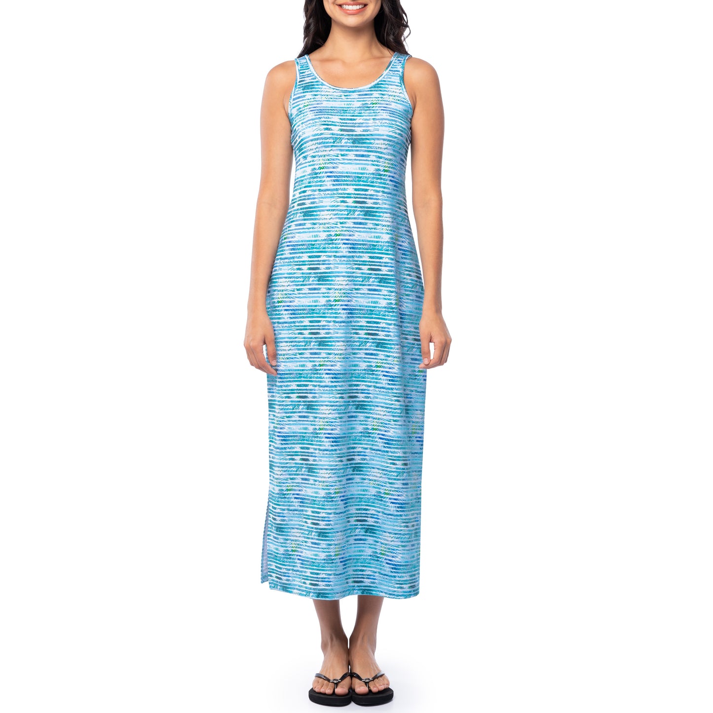 Women's Palm Stripe Maxi Dress