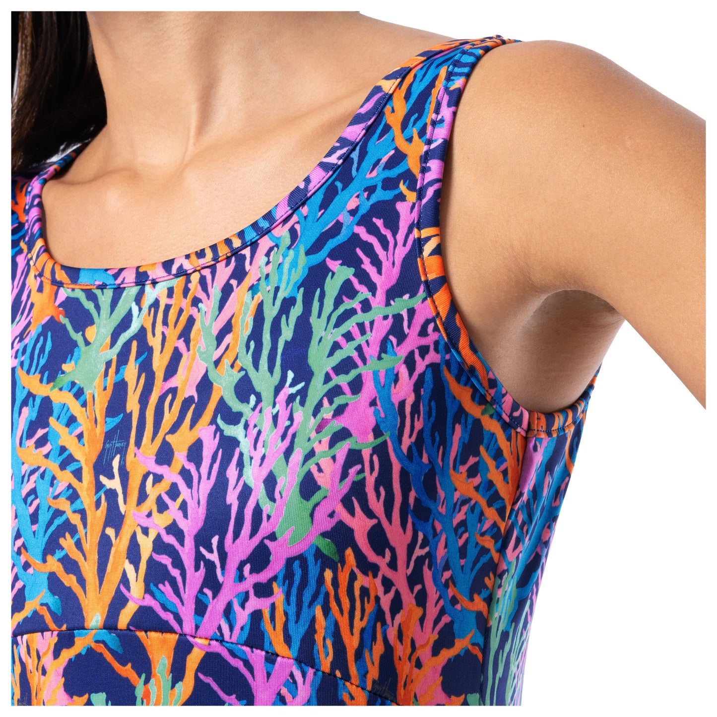 Women's Modern Coral Maxi Dress