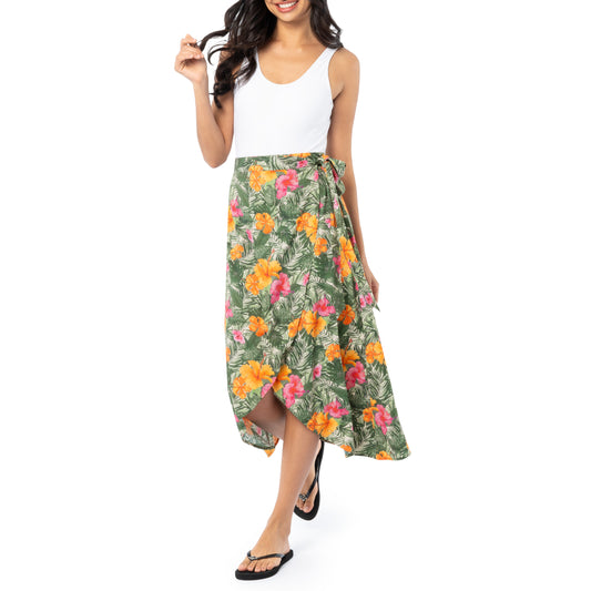 Women's Hibiscus Garden Wrap Skirt