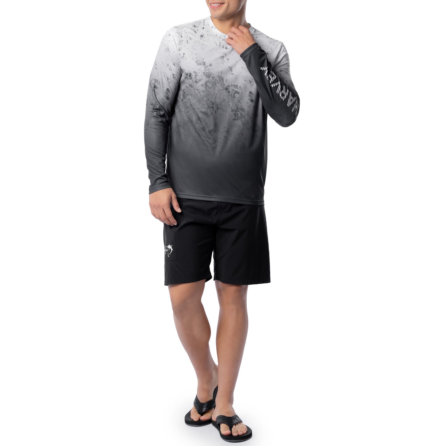 Men's Dark Whitecap Camo Long Sleeve Performance Shirt