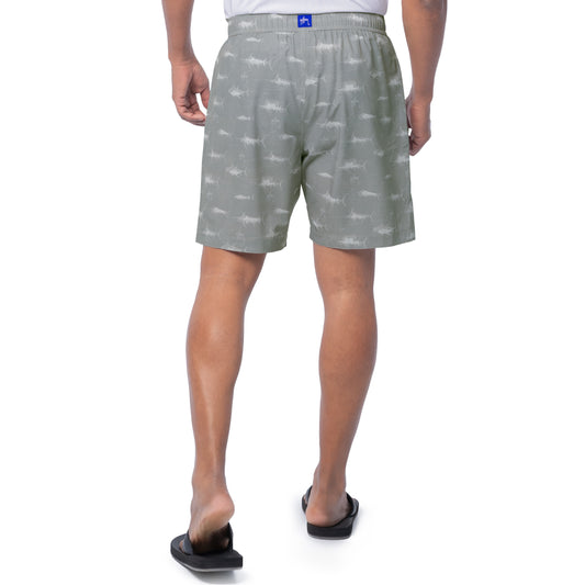 Men's Double Vision Printed 7" Swim Trunk