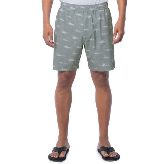 Men's Double Vision Printed 7" Swim Trunk