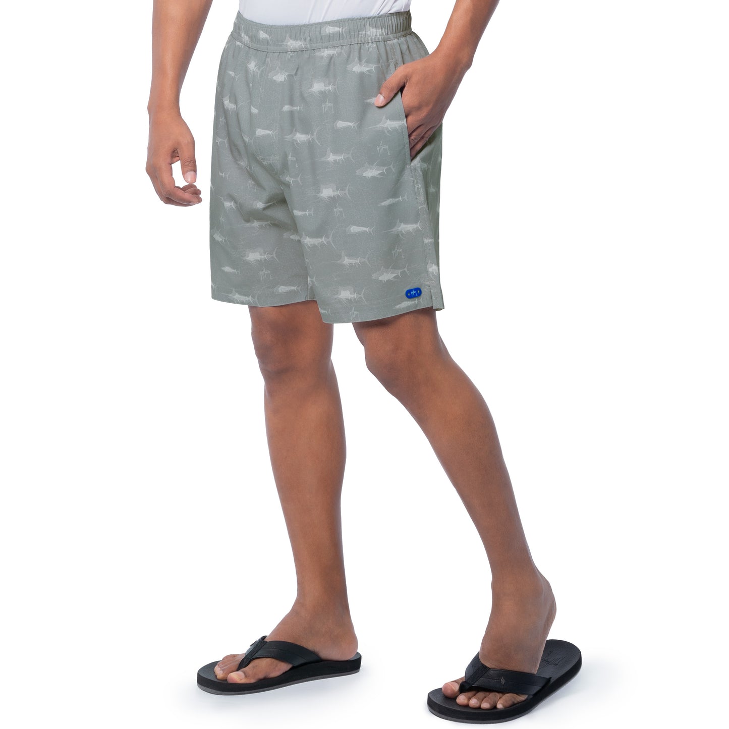 Men's Double Vision Printed 7" Swim Trunk