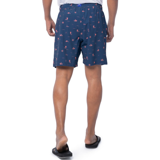 Men's Maritime Printed 7" Swim Trunk