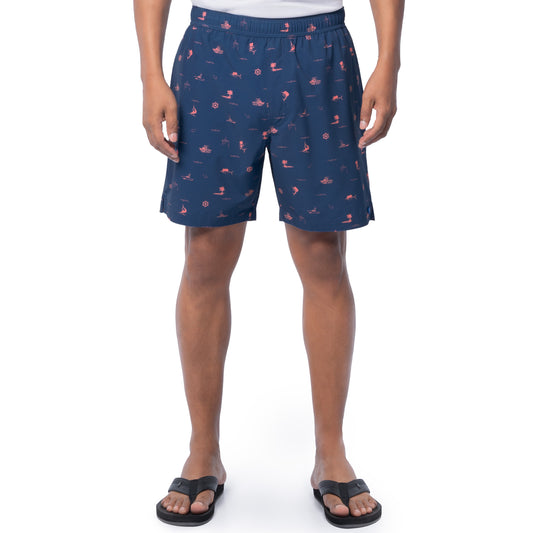 Men's Maritime Printed 7" Swim Trunk
