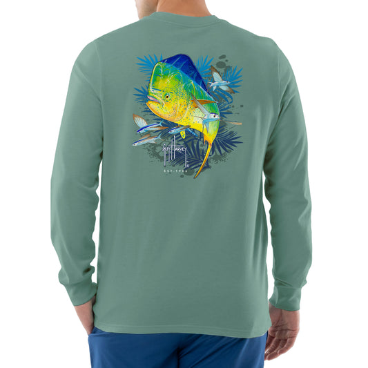 Men's Green Mahi Palms OG Long Sleeve T-Shirt