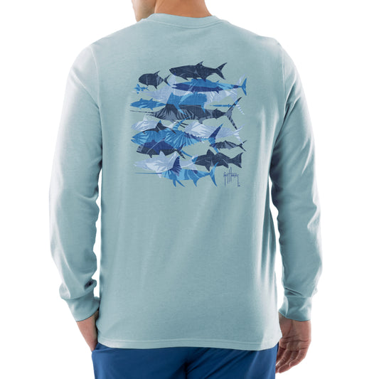 Men's Blue Palm Silos OG Long Sleeve T-Shirt