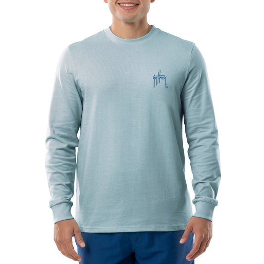 Men's Blue Palm Silos OG Long Sleeve T-Shirt