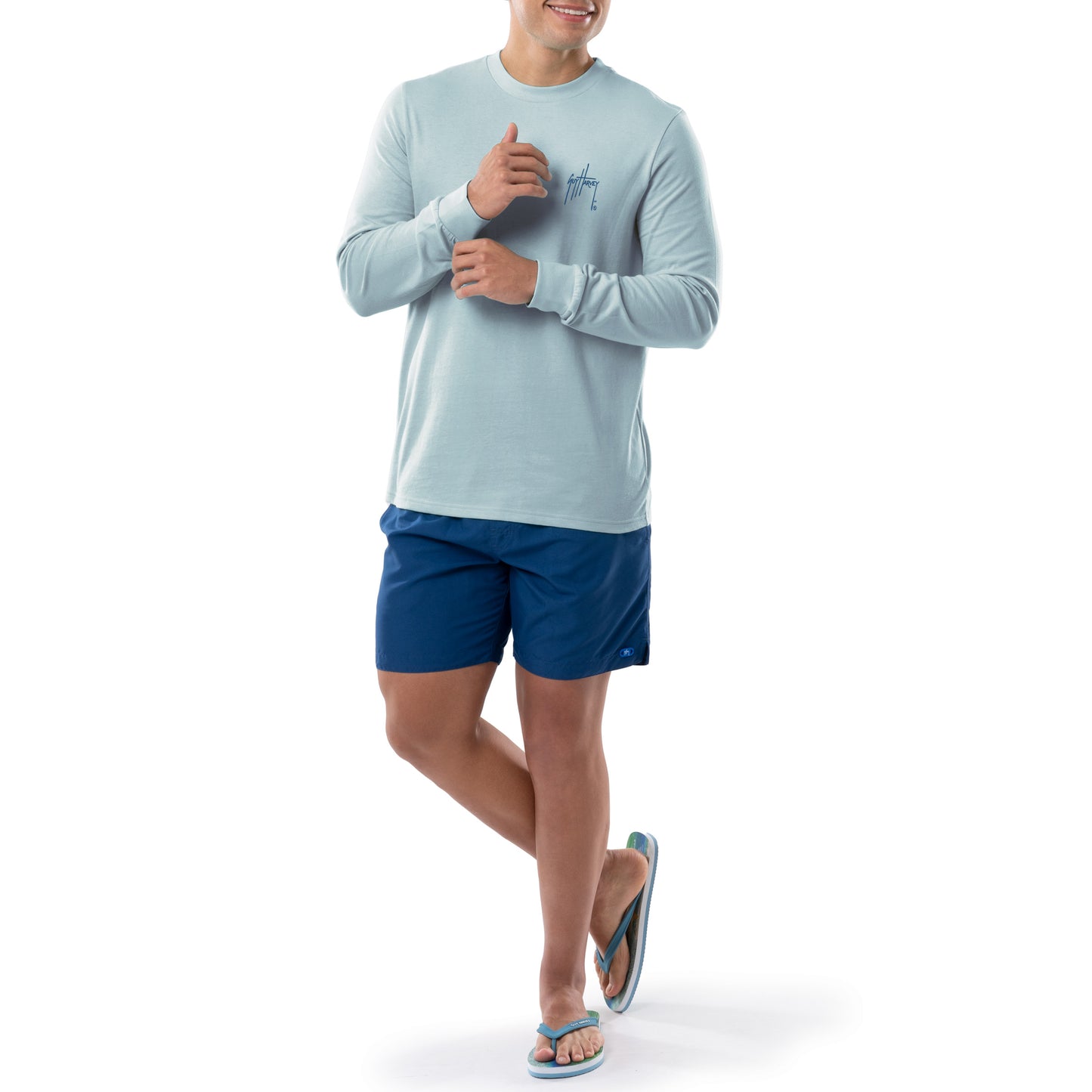 Men's Blue Palm Silos OG Long Sleeve T-Shirt