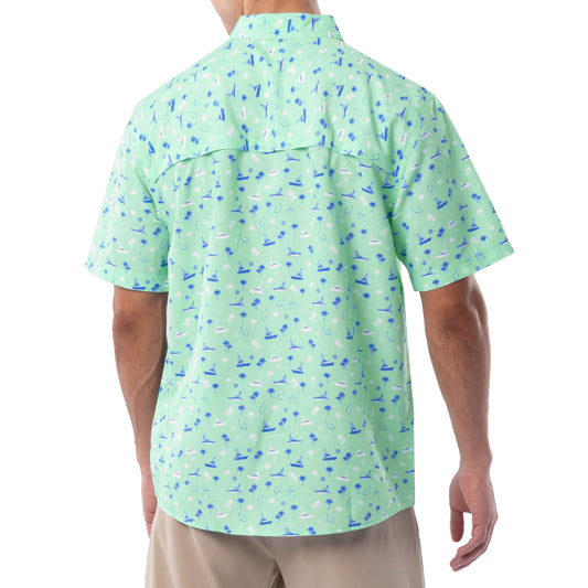 Men's Nautical Palms Performance Fishing Shirt