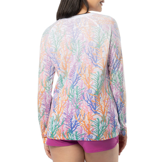 Women's Coral Sky Long Sleeve Raglan Slub Shirt