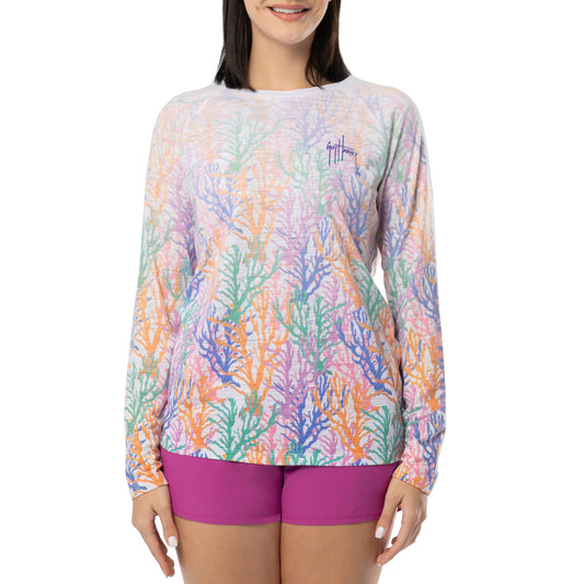Women's Coral Sky Long Sleeve Raglan Slub Shirt