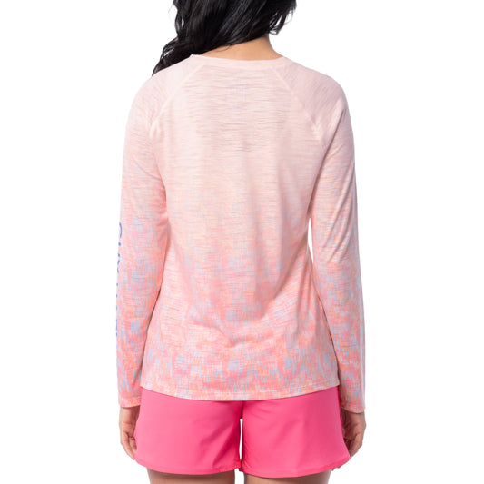 Women's Dolphin Marble Long Sleeve Raglan Slub Shirt