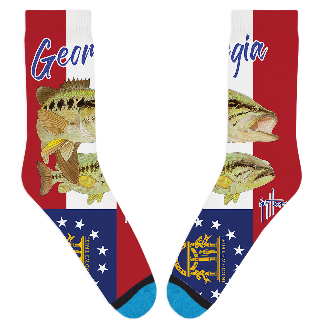 Guy Harvey Georgia Bass Socks View 1