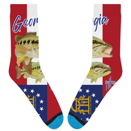 Guy Harvey Georgia Bass Socks View 1