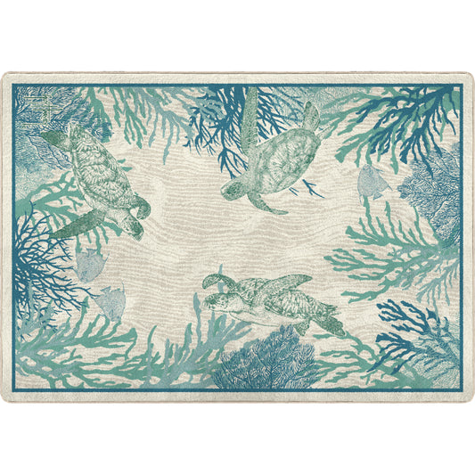 Turtle Coral Area Rug