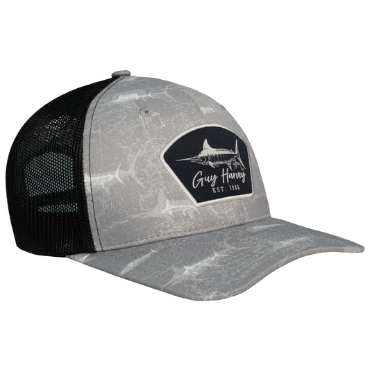 Men's Grey Double Vision Sublimated Trucker Hat