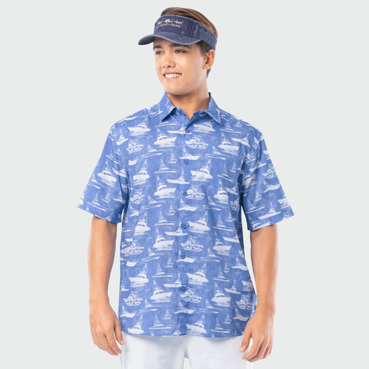 Mariner Fishing Shirt - Boat Sketch