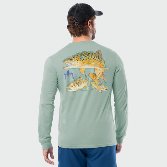 HarborLite Long Sleeve Tee - Brown Trout