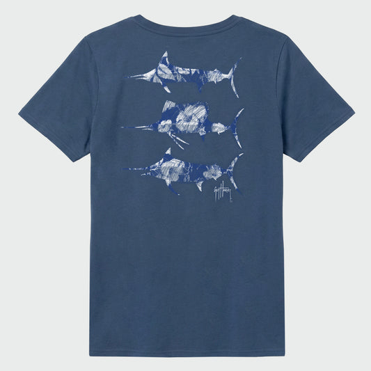 HarborLite V-Neck Tee - Floral Bills