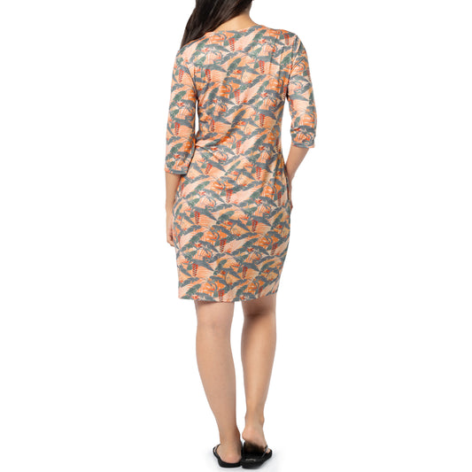 Women's Tropical Garden Printed Tunic Dress