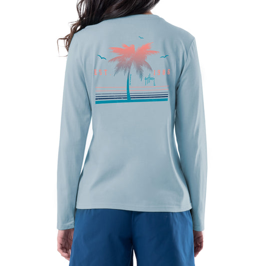 Women's Tropical Long Sleeve V Neck T-Shirt