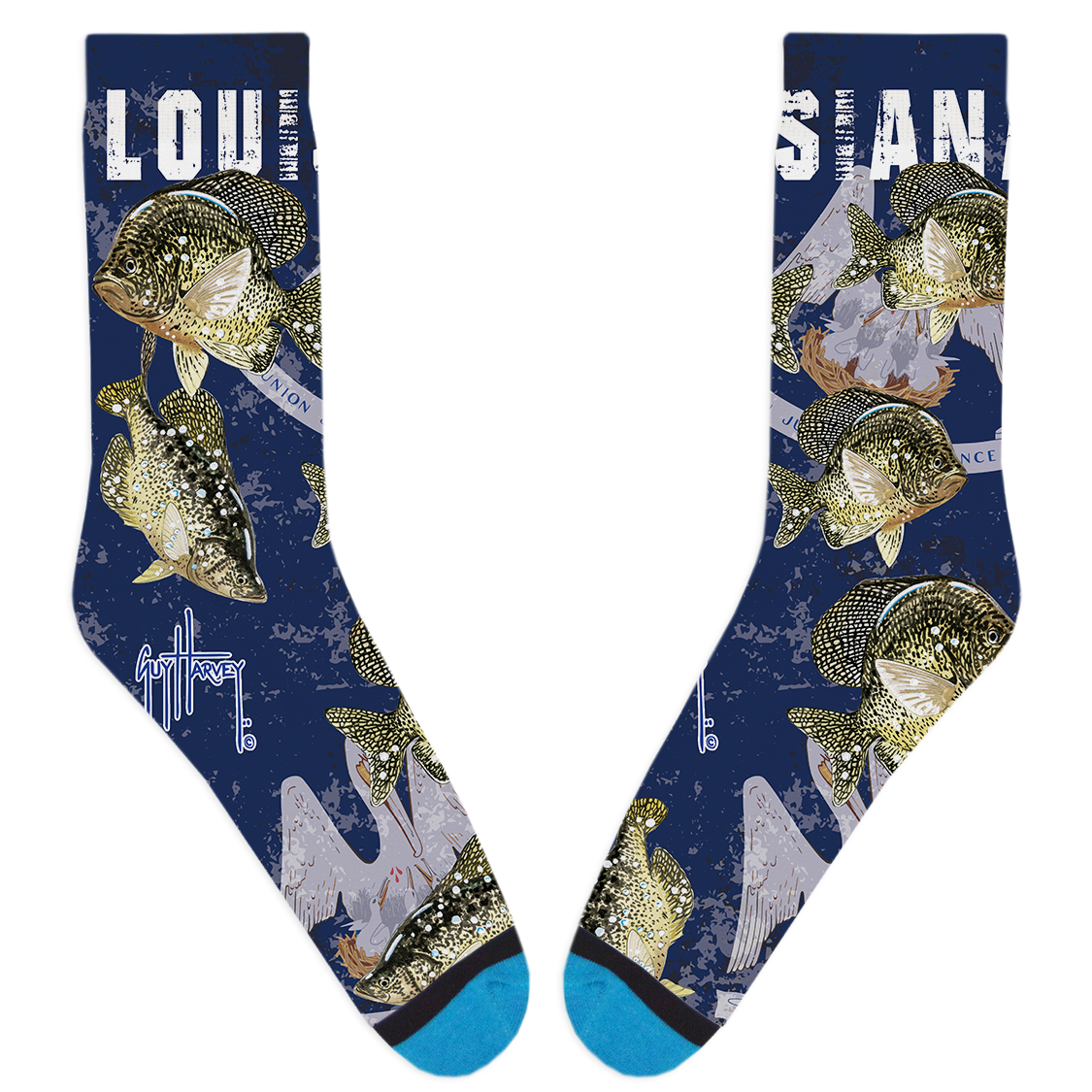 Guy Harvey Louisiana Pride Socks View 1