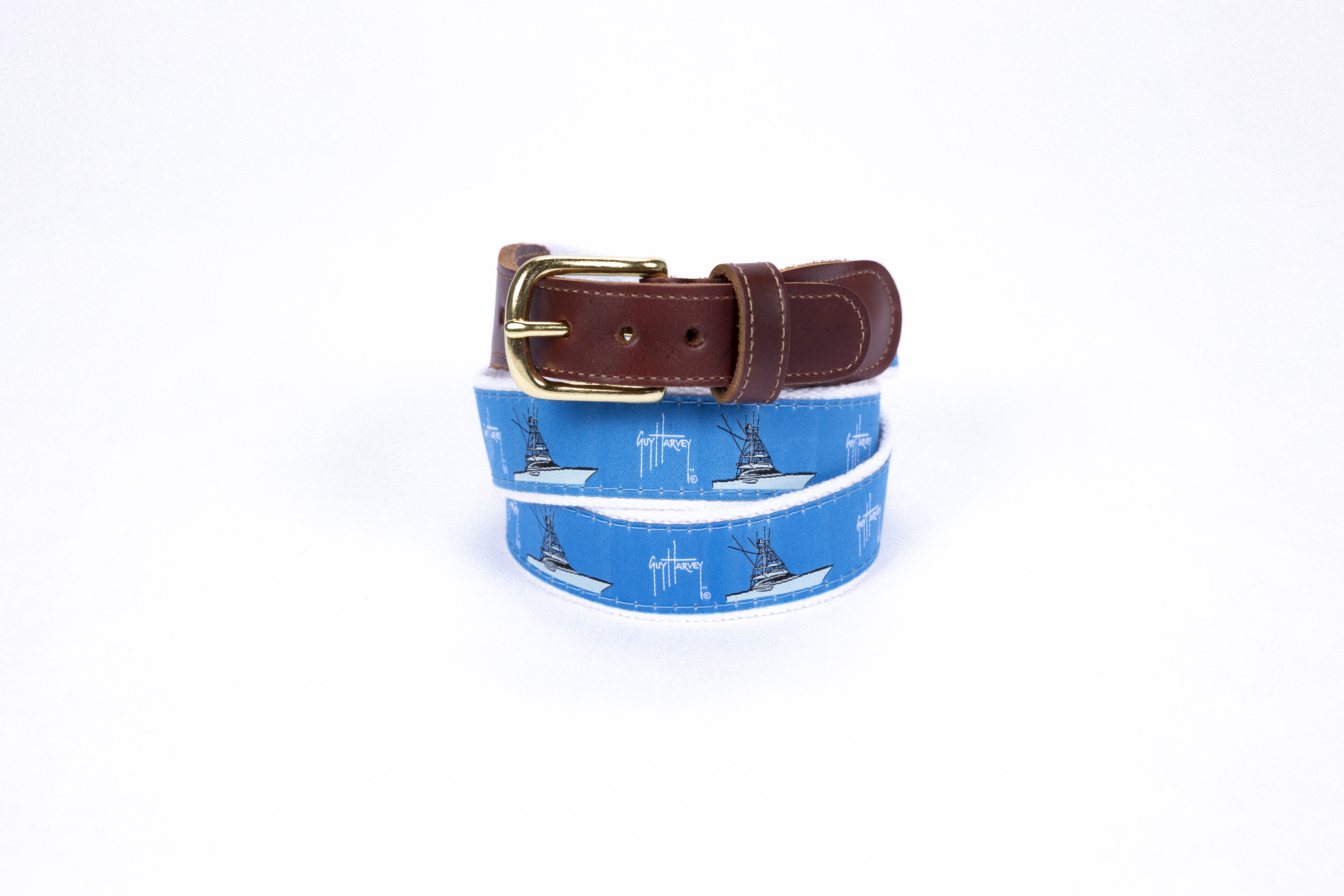 8846 Outdoors Sportsmen Belt Woven Cotton With Leather Accents Fishing Men main image 3