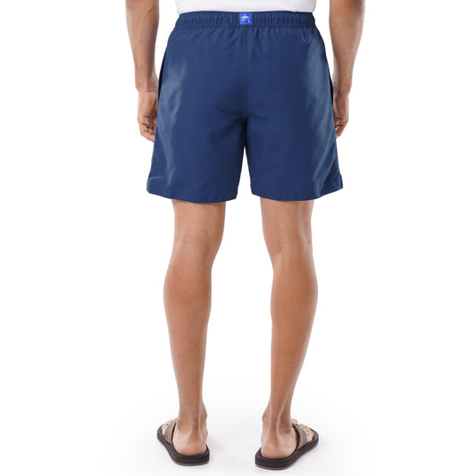 Men's Navy Solid 7" Swim Trunks